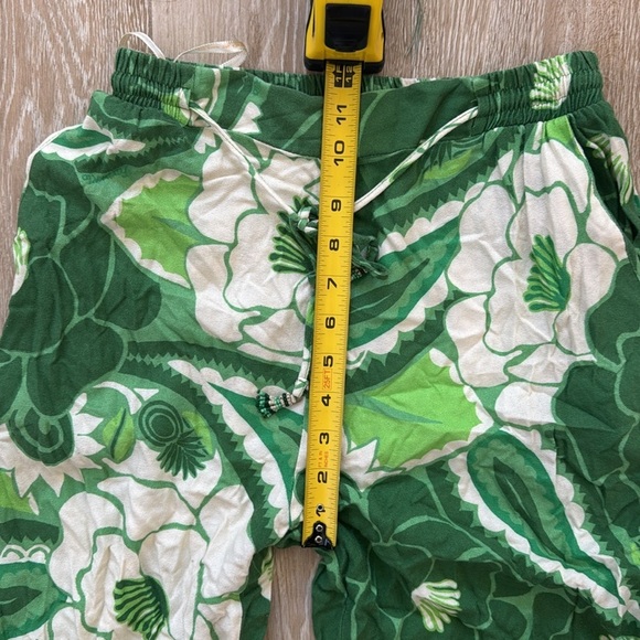 Farm Rio Groove Pants P XS Green Floral Print - Picture 10 of 15